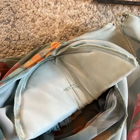 VTG William Pearson 70s Maxi Dress Size 8 Long balloon Sleeve flower Print funky - Picture 16 of 16